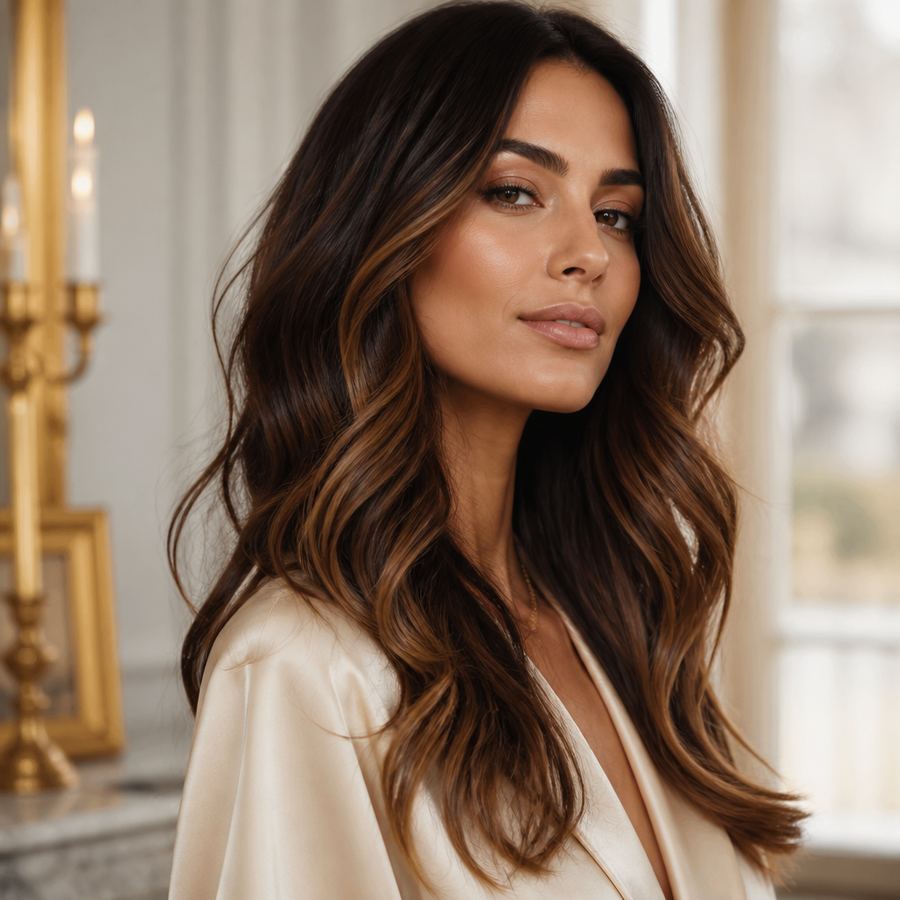 Covering Gray on Brunette Hair Without Flat Color
