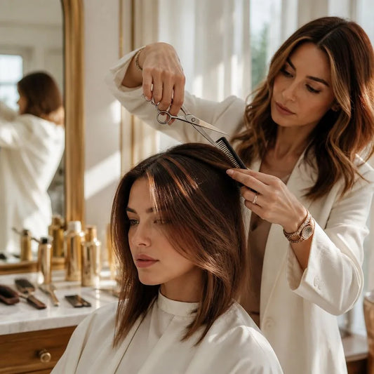 Stylist giving a precision haircut – illustrating “How much do I tip a hair stylist in Florida?”