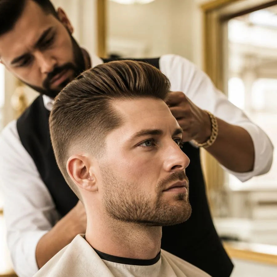 Men's haircut and grooming – illustrating “What is the difference between a barber and a men's stylist?”