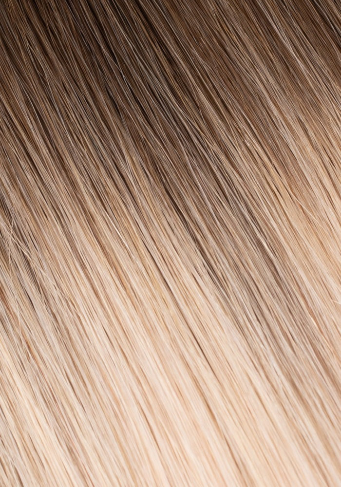 BELLAMI Professional Tape-In Express Weft, Walnut Brown/Ash Blonde #3/60 Rooted